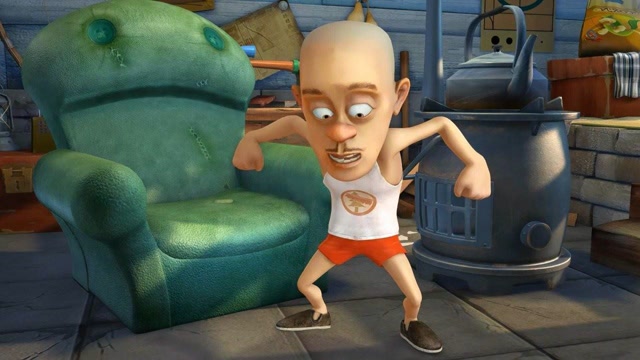 熊出没:光头强一觉醒来,衣服都不见了只剩一条破洞短裤!