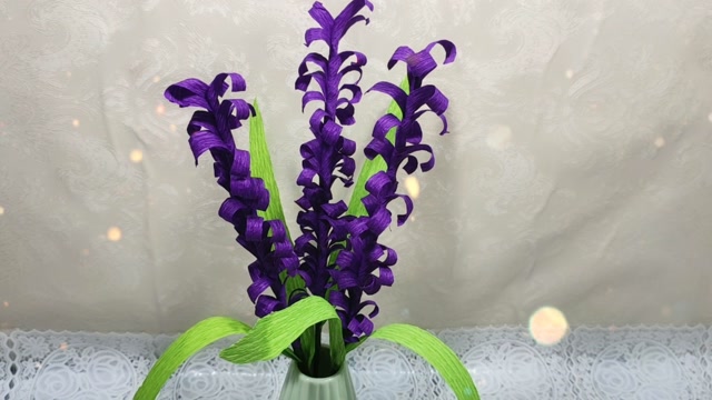 皱纹纸薰衣草制作