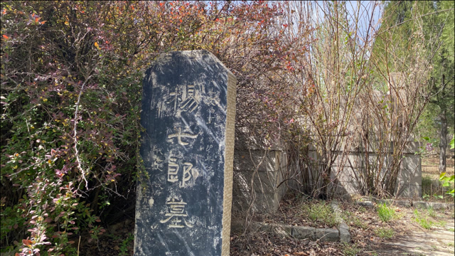 杨七郎被乱箭穿心后,沿河逆流到一山村,百姓为他建了一座七郎墓