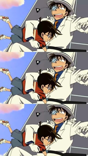 名侦探柯南:基德抱着柯南的样子像极了爱情!