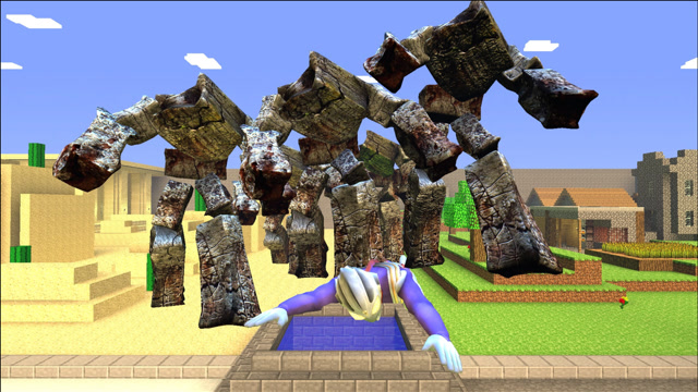 迪迦奥特曼被石头怪兽踩在水井里,要怎么救出来呢?