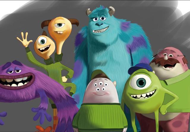 经典动漫板绘-迪士尼-怪物大学