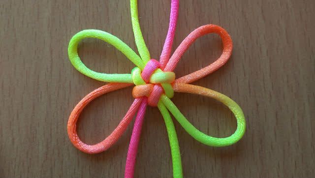 手工编绳技巧:2根线怎么编六耳团锦结?