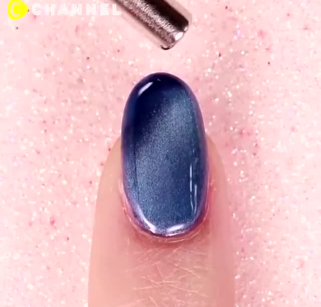 超显白的猫眼石美甲,教你怎么画的纹路漂亮