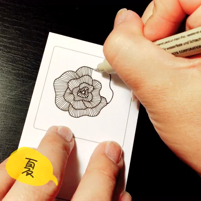 如何画玫瑰花禅绕,如何画玫瑰花简笔画_大山谷图库