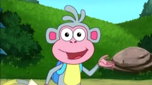 《爱探险的朵拉》朵拉教大家说英语,小猴子找到了正确的路