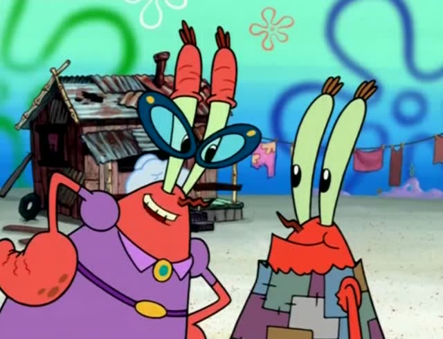 蟹老板的小时候,家里穷,穿的都是补丁的衣服!