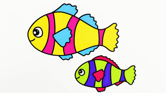 小鱼简笔画儿歌