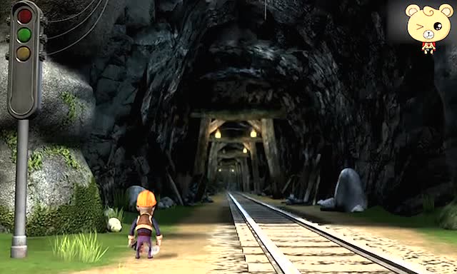 熊出没:光头强正在山洞外面站着,接下来他会做什么呢?