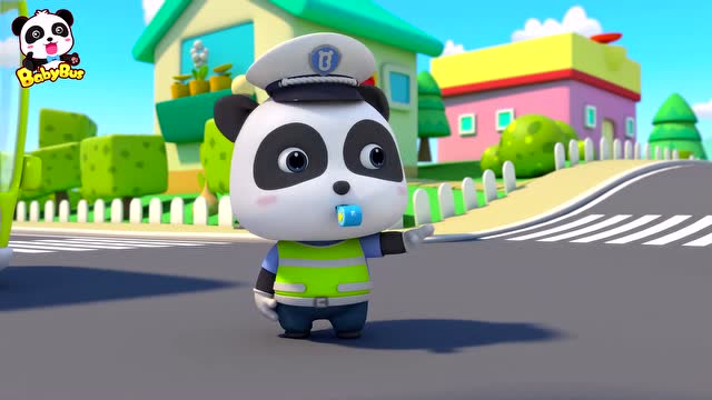 遵守交通规则 奇奇妙妙变身交警指挥交通 宝宝巴士动画片