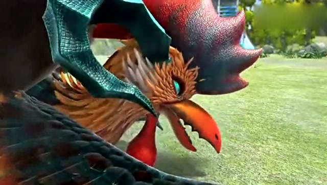 猪猪侠:小猪猪变身石甲熊,坐在鸡龙怪身上逼他投降!