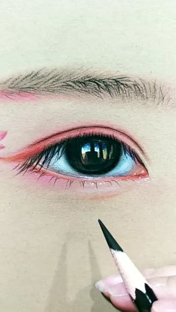 哇塞!美女手绘彼岸花美眼,简直美得不像话!