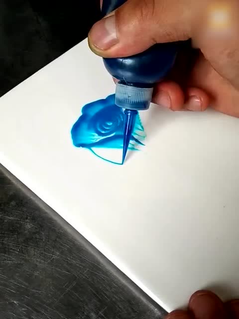 用果酱画出来的两朵玫瑰花啊