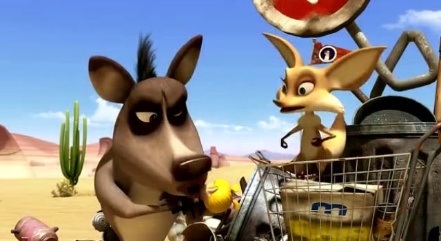 爆笑动物动画片:沙漠上大追逃,小蜥蜴的玩具