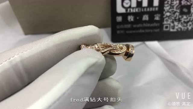 fred 大号 满钻 扣头 18k玫瑰金