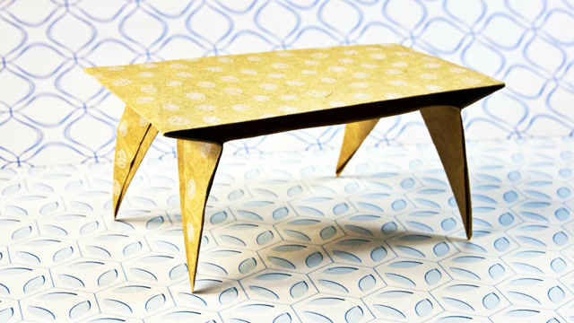 手工创意折纸大全用纸折一个简易的桌子