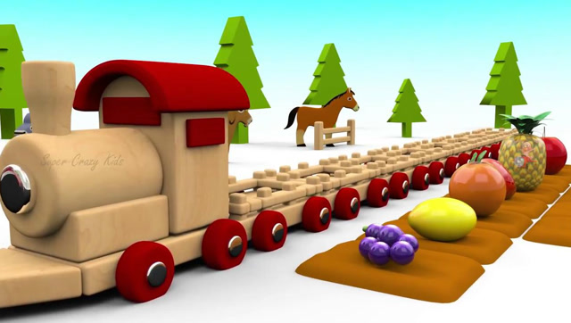 早教益智启蒙:小火车运来各种水果