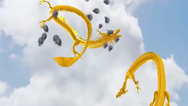 道济的降龙十八掌加上皇帝附体金龙双龙出海,合力击败了乾坤洞主!