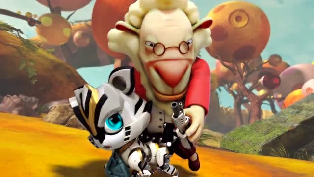 猪猪侠之超星萌宠4:羊林林看见钢齿虎的钢炮爱不释手,嚷着要研究!