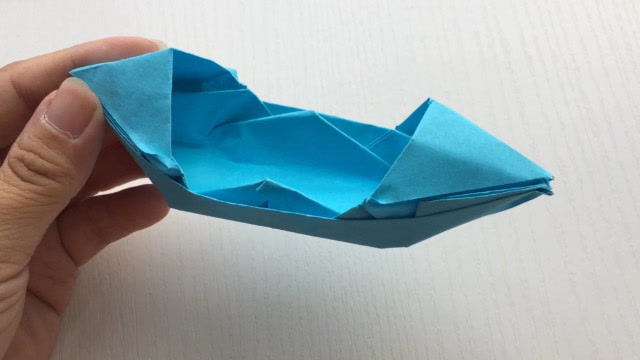 手工折纸大全,教你快速折一个乌篷船,纸船的折法