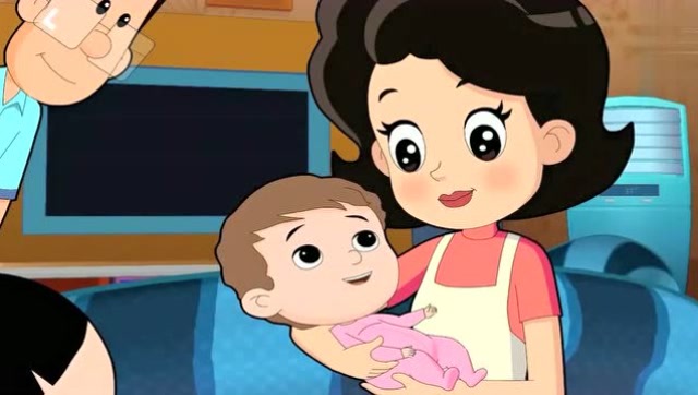 大头儿子有妹妹了吗?围裙妈妈这么喜欢这个小宝宝,太可爱了!