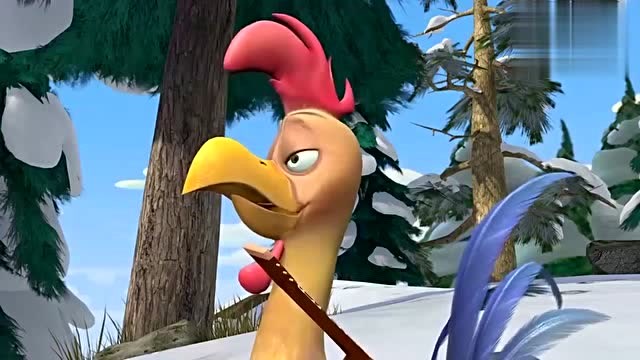 溜达鸡很乐观,就算被光头强抓住了,也不慌不忙,还一直唱歌