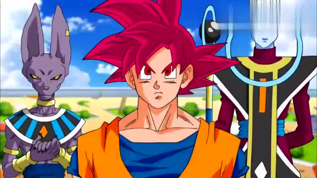 超级赛亚人之神终于诞生,红色头发的悟空太帅了!