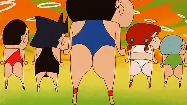 蜡笔小新,小新八十年风的魔性舞蹈,太逗了!