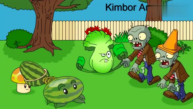 被西瓜投手当投石投出去的小鬼!pvz2游戏动画