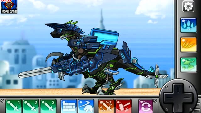 恐龙变形金刚 霸王龙机甲大战沧龙机器人