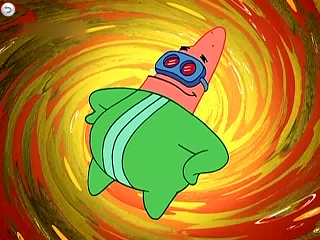 海绵宝宝:派大星装饰了一下, 变身成为超人了.