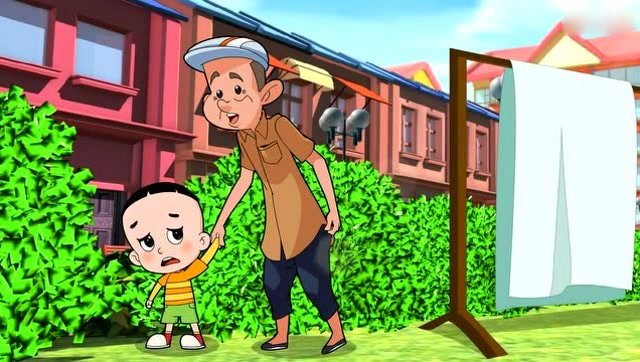 爷爷和大头儿子棉花糖玩捉迷藏