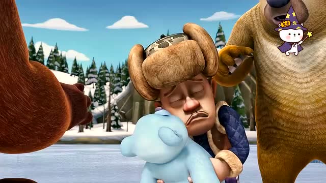 熊出没 :光头强跟小北极熊有感情了,光头强喜欢北极熊