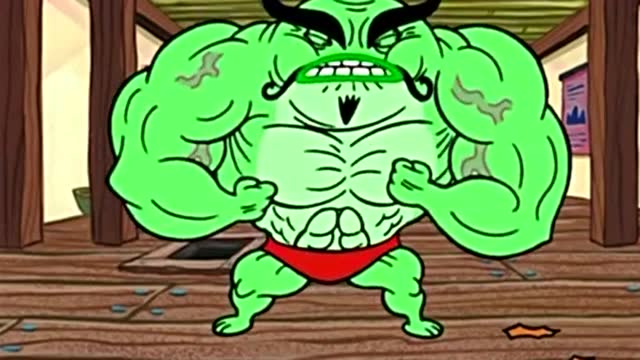 没想到珊迪还是一个肌肉王,太魁梧了