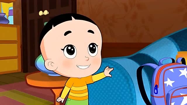 大头儿子刚进家门就假装崴脚了,因为他不想上楼放书包