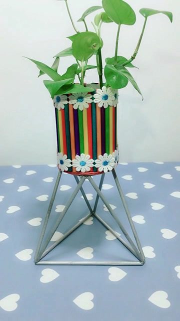 一次性筷子做花架