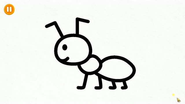 幼儿简笔画今天来教大家画一只蚂蚁你知道它有几个触角吗