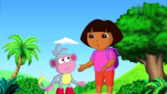 爱冒险的朵拉:朵拉和布茨听到了有人在打呼,原来是只熊宝宝