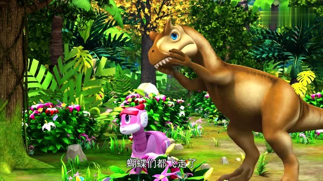 恐龙探险队:薇琪带异龙姐姐去看美丽的花朵,欢快唱起歌曲