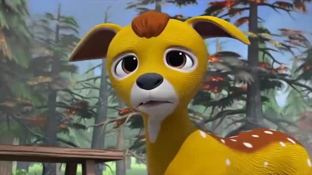 超级飞侠:小鹿被困在火里,斯蒂芬的爸爸冒着大火进去救它