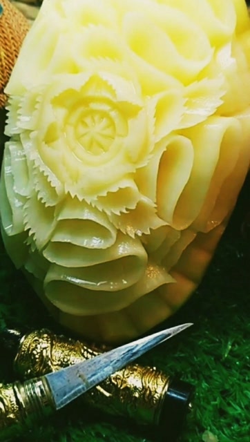 土豆雕刻作品,很漂亮吧