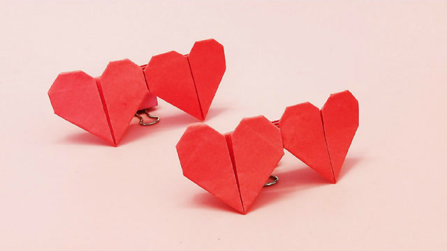 一张纸巧折双爱心,很多人喜欢就是不会做,实际上特别简单