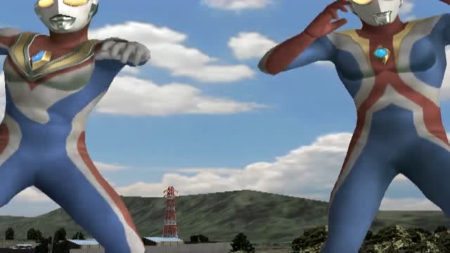 奥特曼游戏高斯和戴拿奥特曼一起对战对手团结就是力量