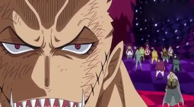 路飞与卡塔库栗同时释放霸王色霸气,目前为止特效最酷炫的霸气