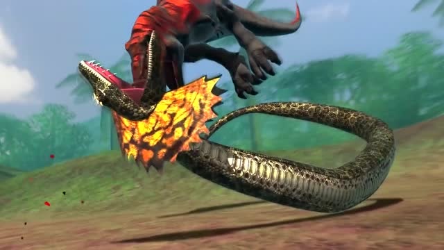 巨蛇吃霸王龙的照片图片