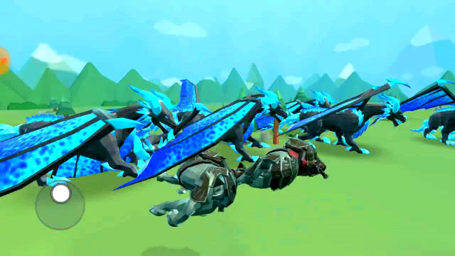 战争模拟器boss龙再度归来大战犀牛骑兵有点意思