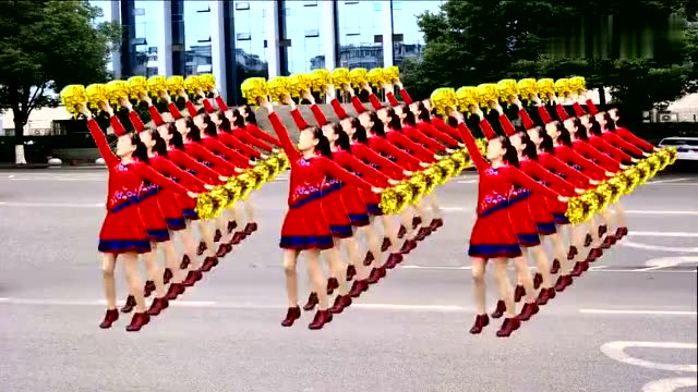 花球舞《365个祝福》欢快节奏,队形版整齐漂亮,美美美!