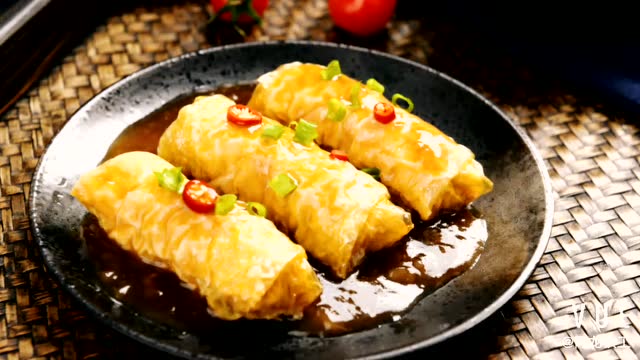 阿龙钦工豆腐衣包肉烹饪方法