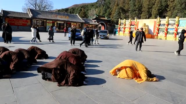 顿德法师领众朝山拜佛2019年3月30日