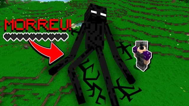 小橙子姐姐我的世界百万倍大的末影人pk变异恶魂